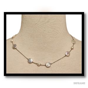 Fresh-Water Coin Pearl Vintage Necklace